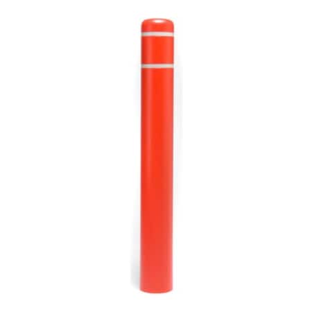 Post Guard® Bollard Cover CL1386BCNT, 7 Dia. X 52H, Red Without Tape